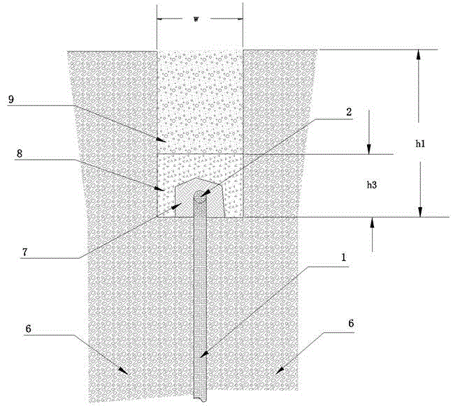 Drought geological grounding grid and water retention and resistance reduction construction method thereof