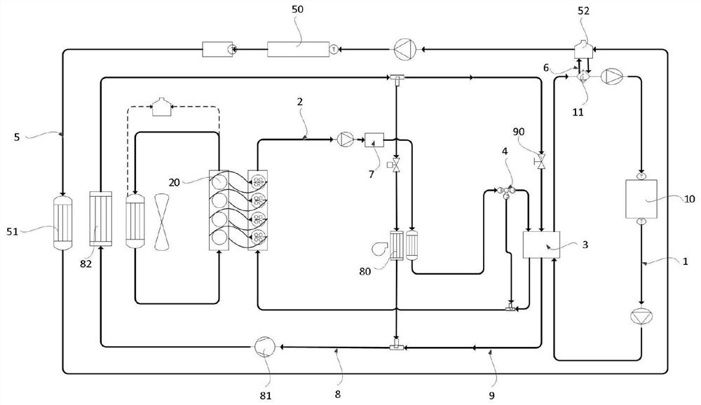 Energy-saving range-extending PHEV heat management system