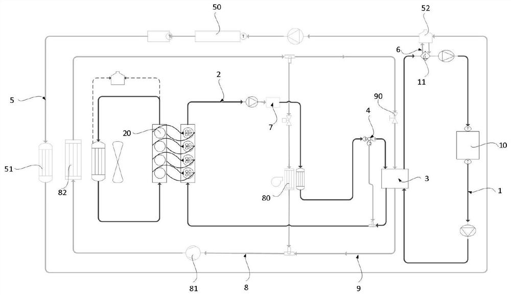 Energy-saving range-extending PHEV heat management system