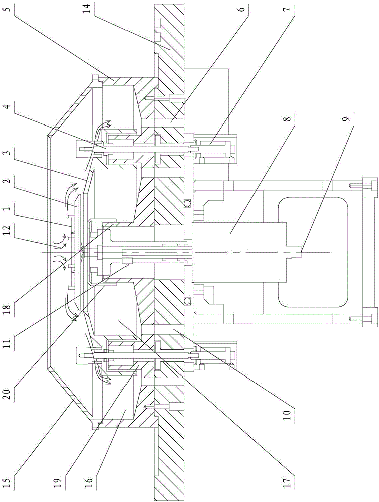 A chemical liquid recovery device suitable for square substrates