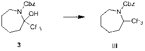 Preparation method of 2-trifluoromethyl-1-carbobenzoxy-1-aza-cyclane