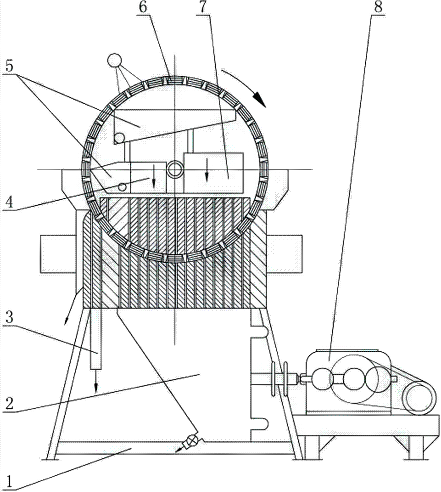 Water-cooled pulse-vibrating vertical ring high-gradient magnetic separator