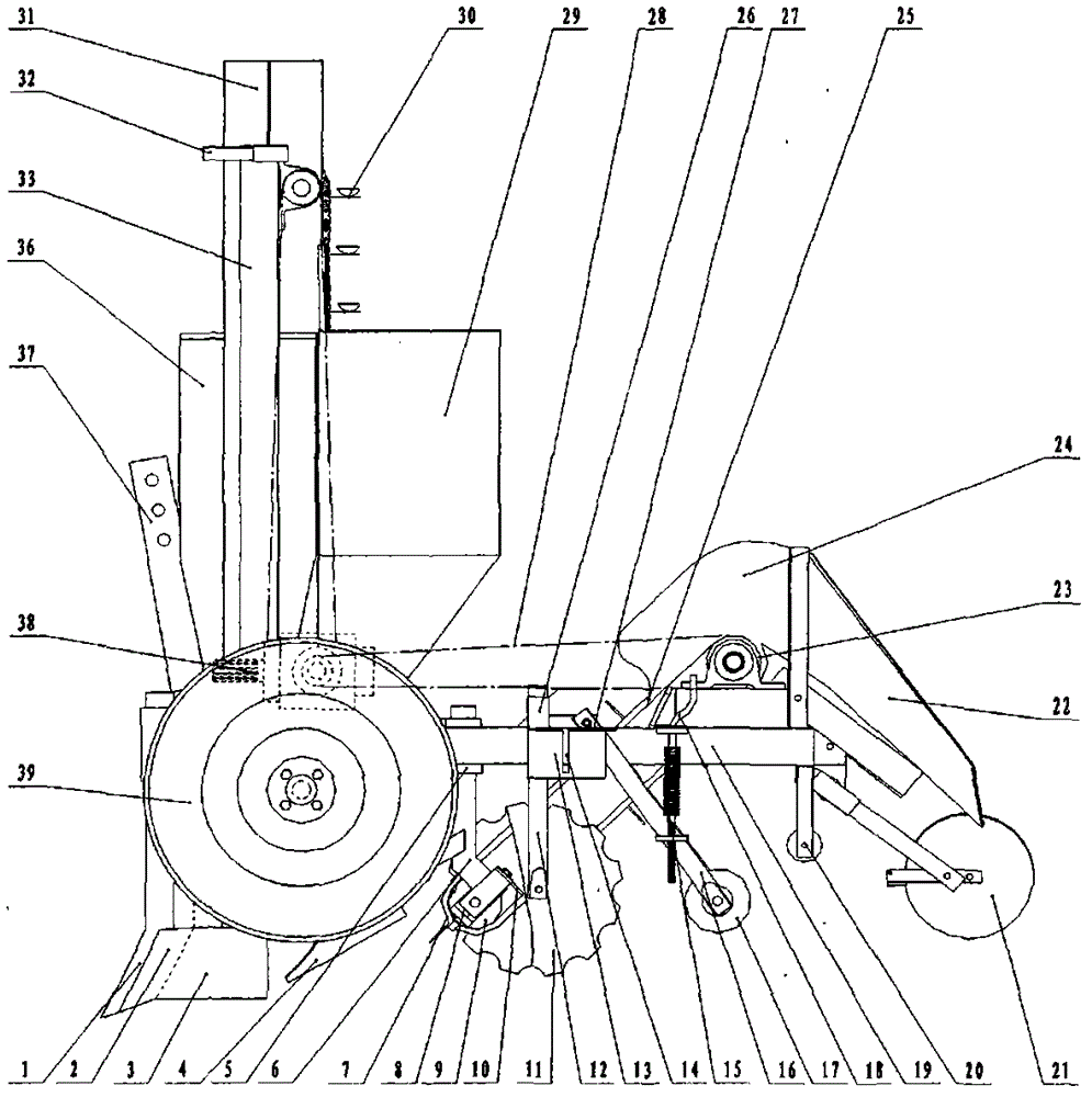 Potato full film double furrow planter