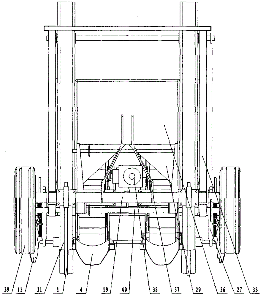 Potato full film double furrow planter