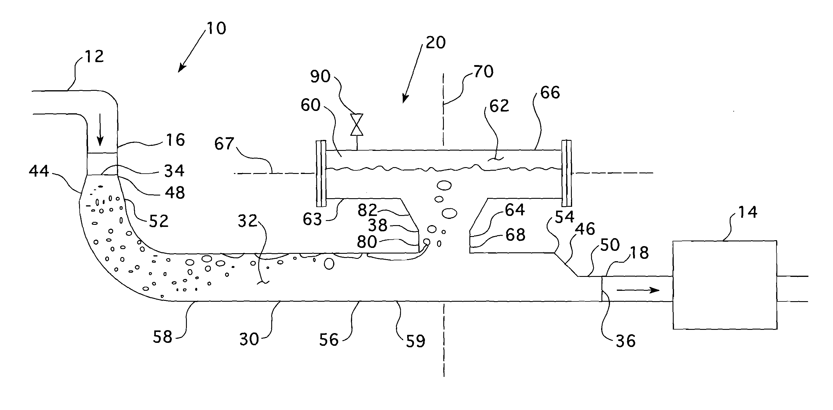 Pump suction gas separator