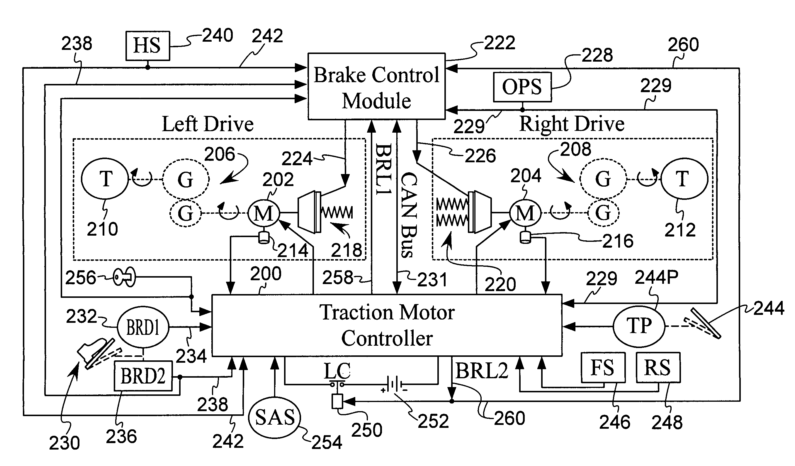 Braking system for a lift truck