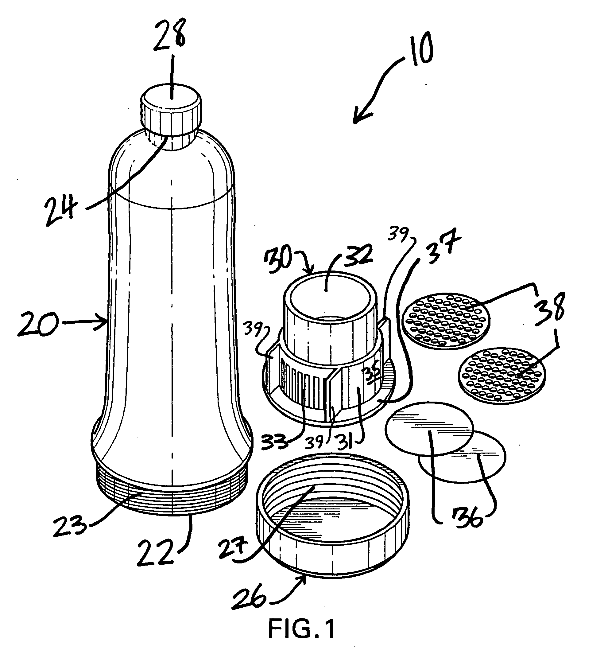 Water bottle with filter