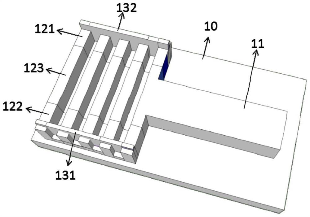 A silicon-based all-silicon surface absorption detector with a grating structure and its preparation method