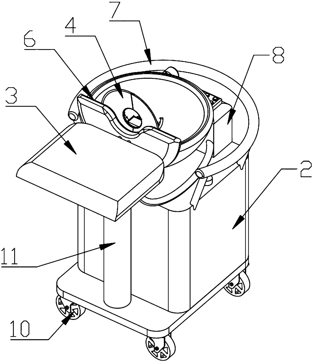 Hair washing and bathing vehicle for medical care sanatorium