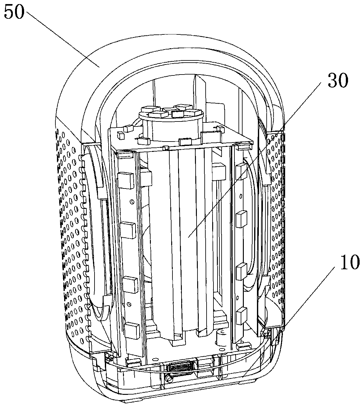 Sound box light-emitting structure and control method and system thereof