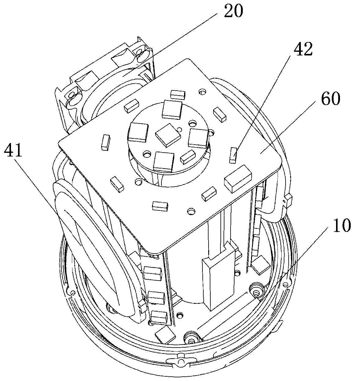 Sound box light-emitting structure and control method and system thereof