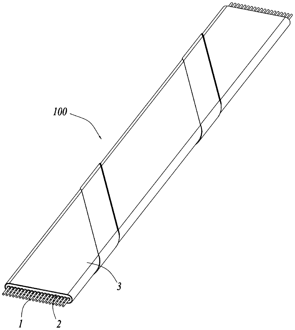 Flat data transmission cable.