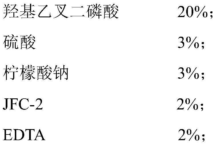 Acidic cleaning agent as well as preparation method and application thereof