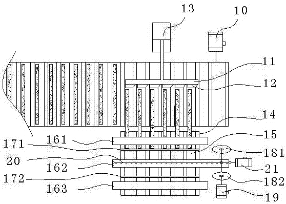 Automatic feeding and cutting device of glass rod material