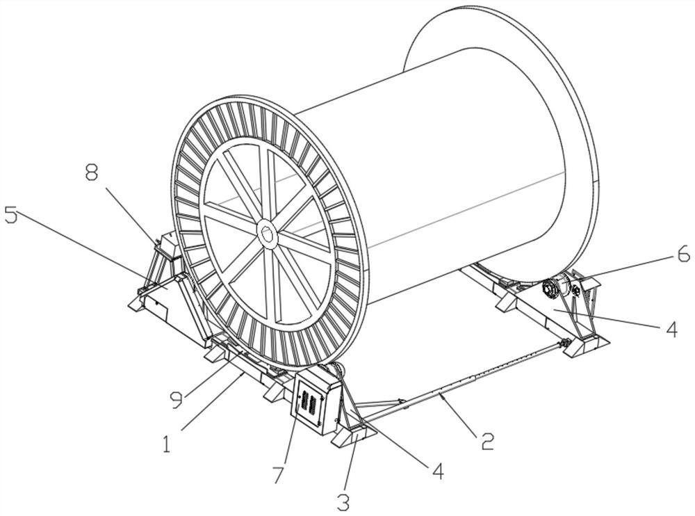 Saddle type heavy cable reel power device