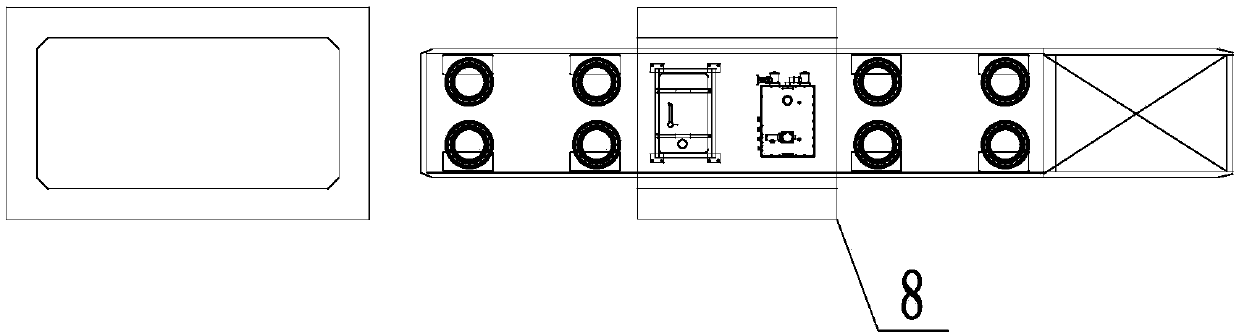 Box culvert transport vehicle and box culvert construction method