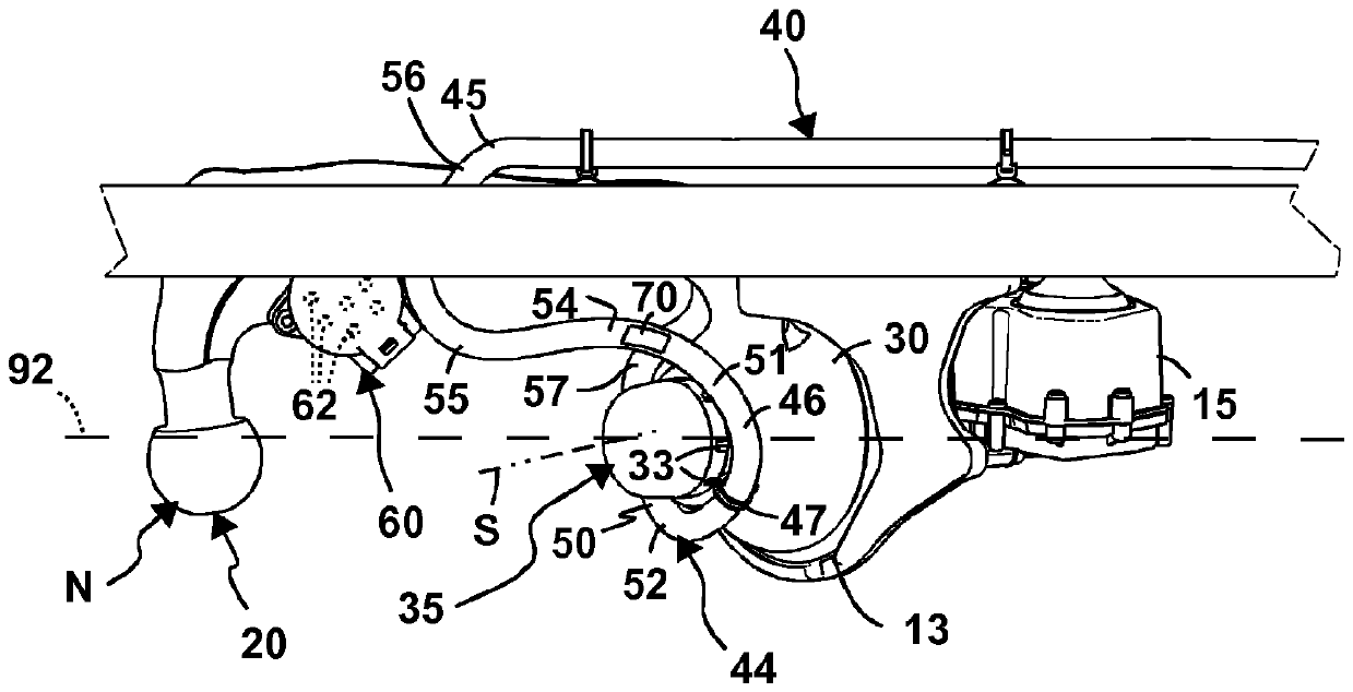 Trailer coupling having a connection device