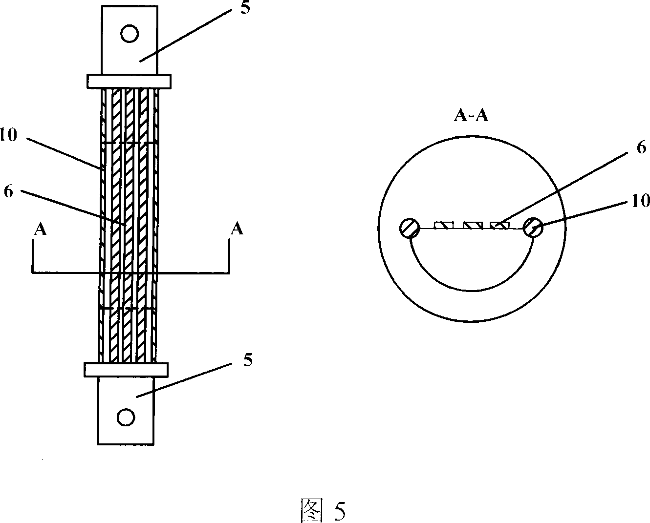 High-temperature superconductive lead wire