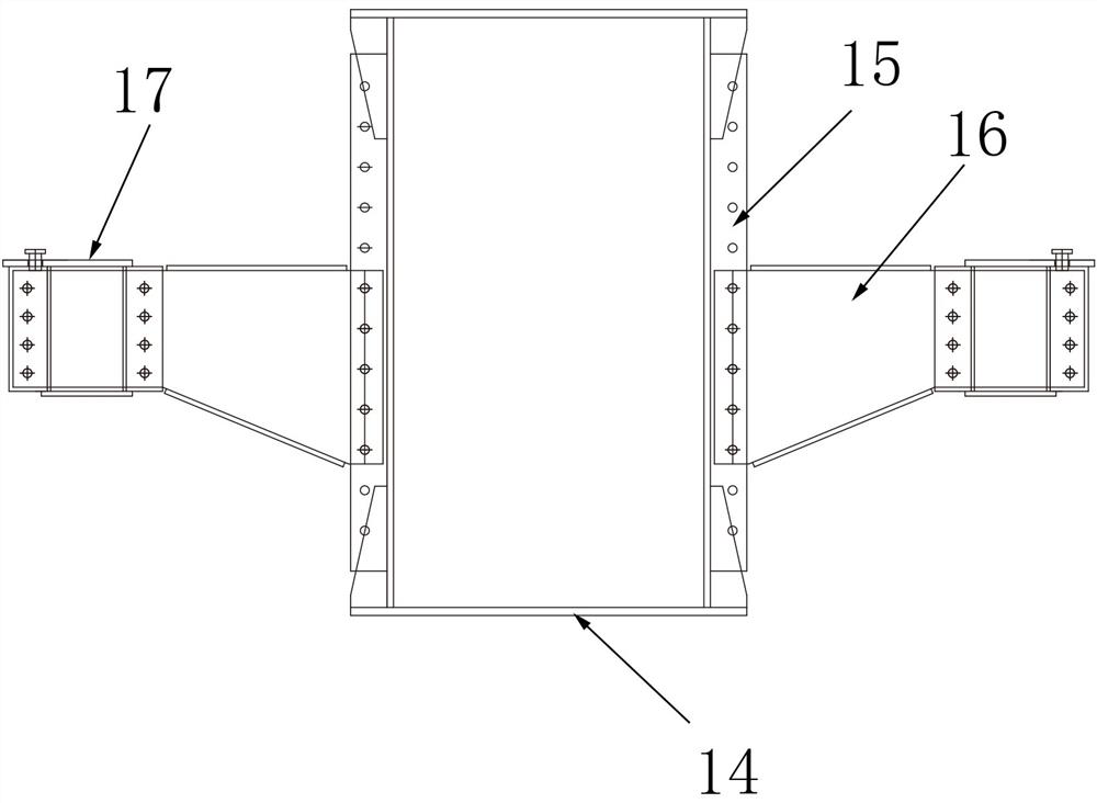 Bailey steel truss supporting device for shallow round bin construction and construction method thereof