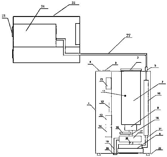 Frosting and dewing preventing device special for low-temperature blackbody radiation source