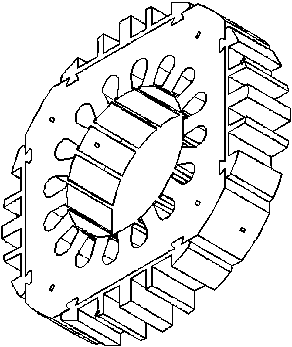 Motor stator core structure