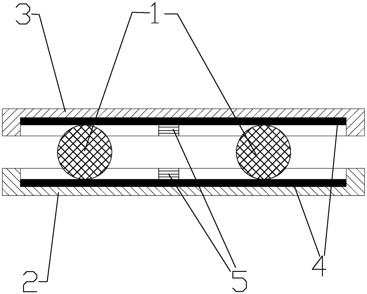 Double-friction surface shock insulation support with balls