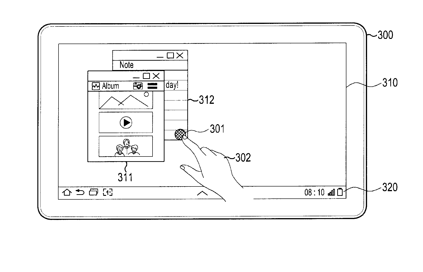 Display device for executing plurality of applications and method of controlling the same