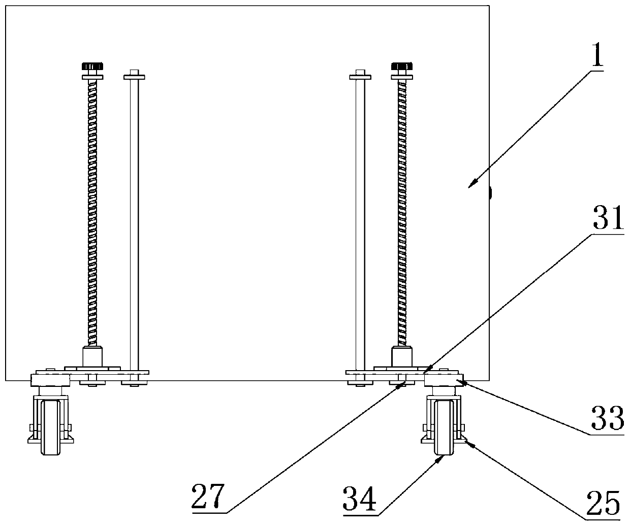 Adjustable spray device for raising dust control of building construction