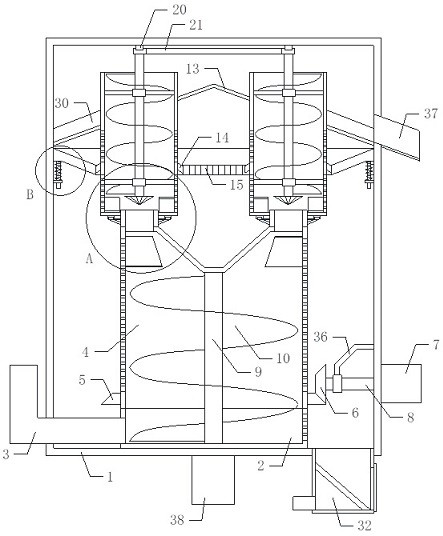 Shaft screw conveyor for environment-friendly machinery