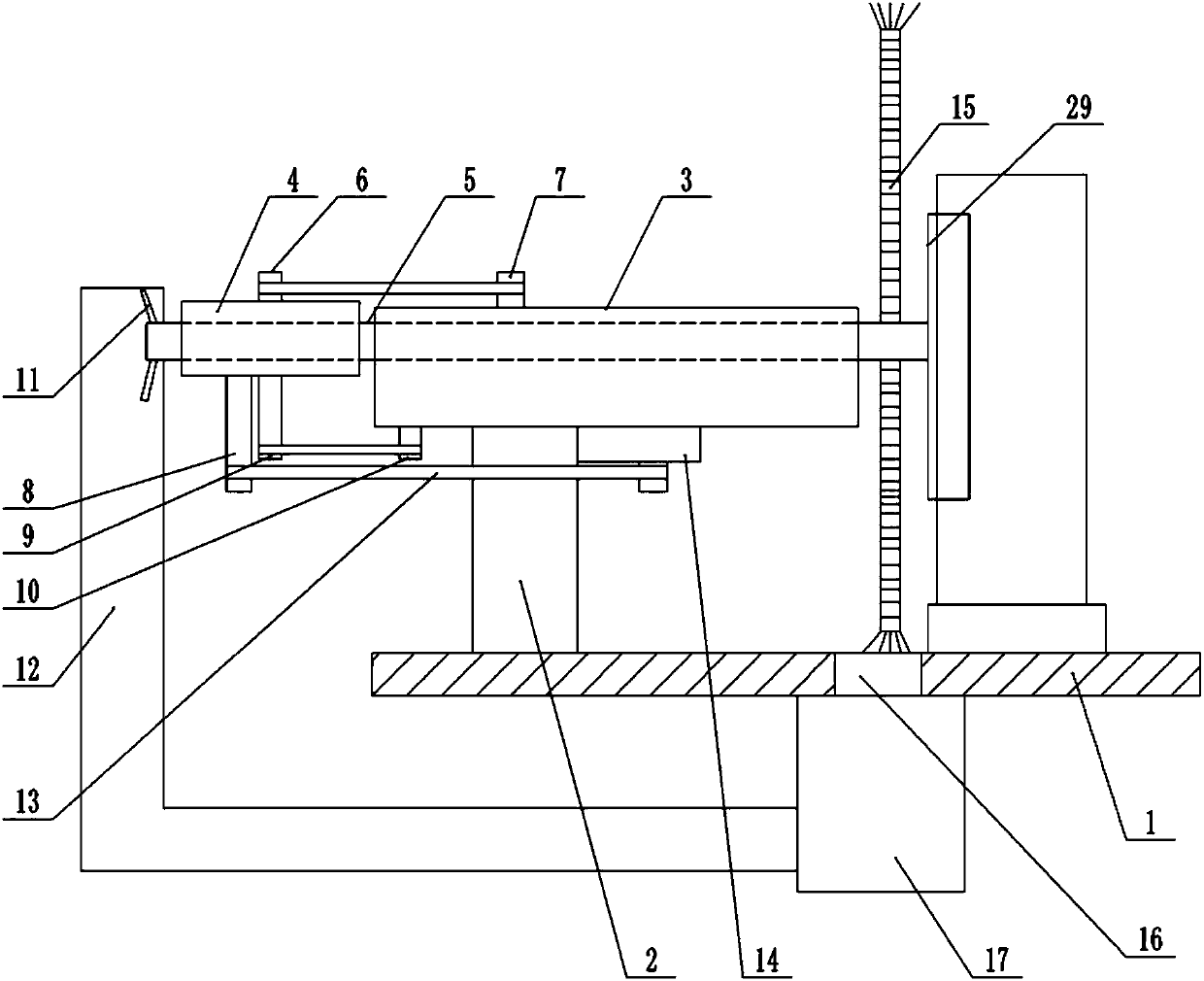 Grinding device for curved iron plate