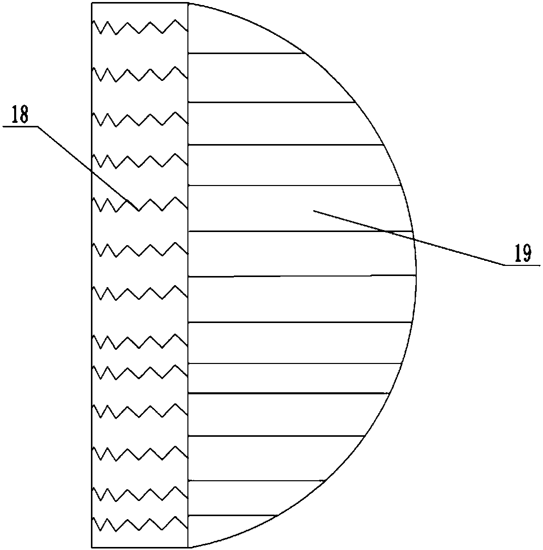 Grinding device for curved iron plate