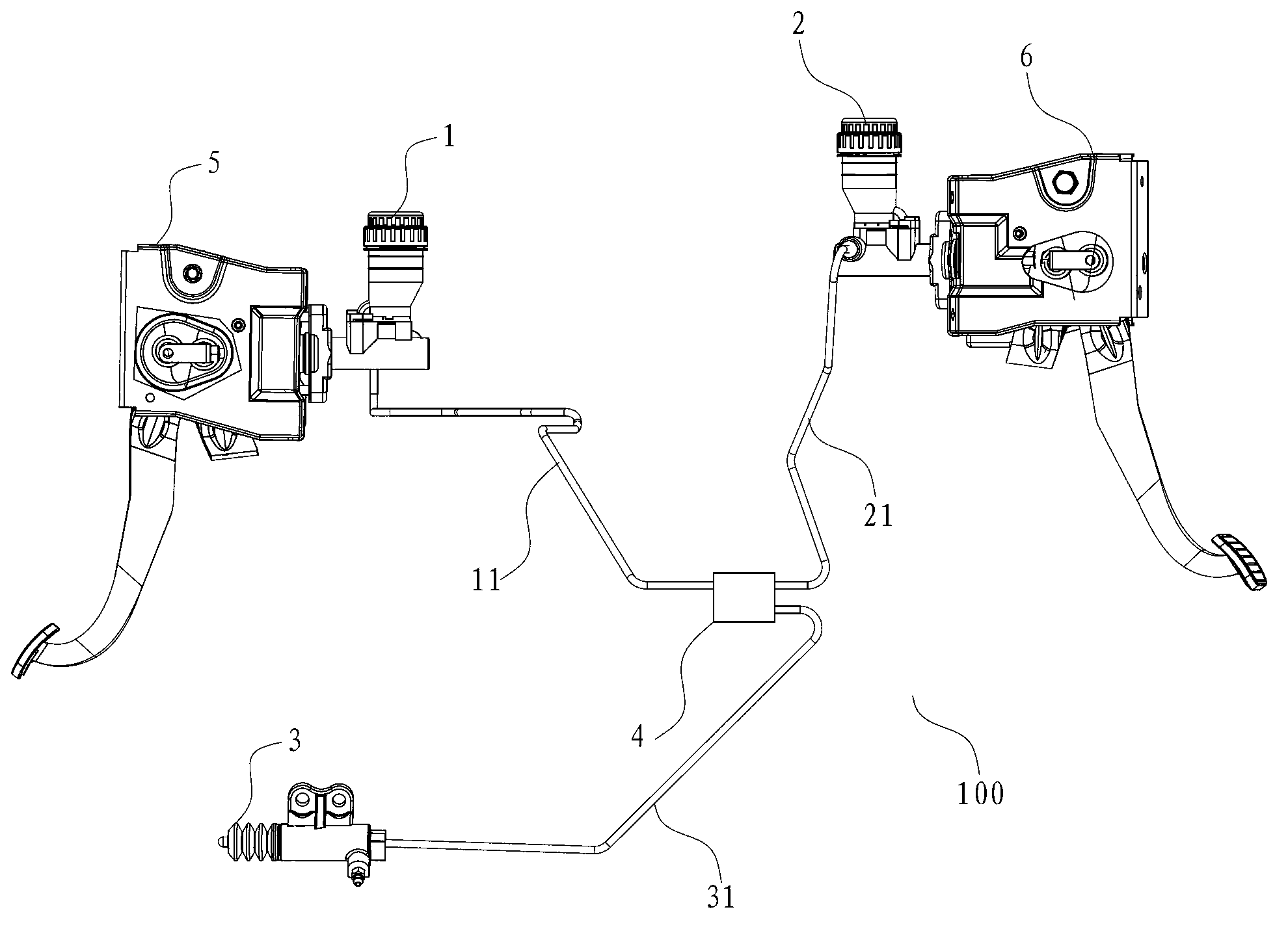 Clutch system used for automobile and automobile with same