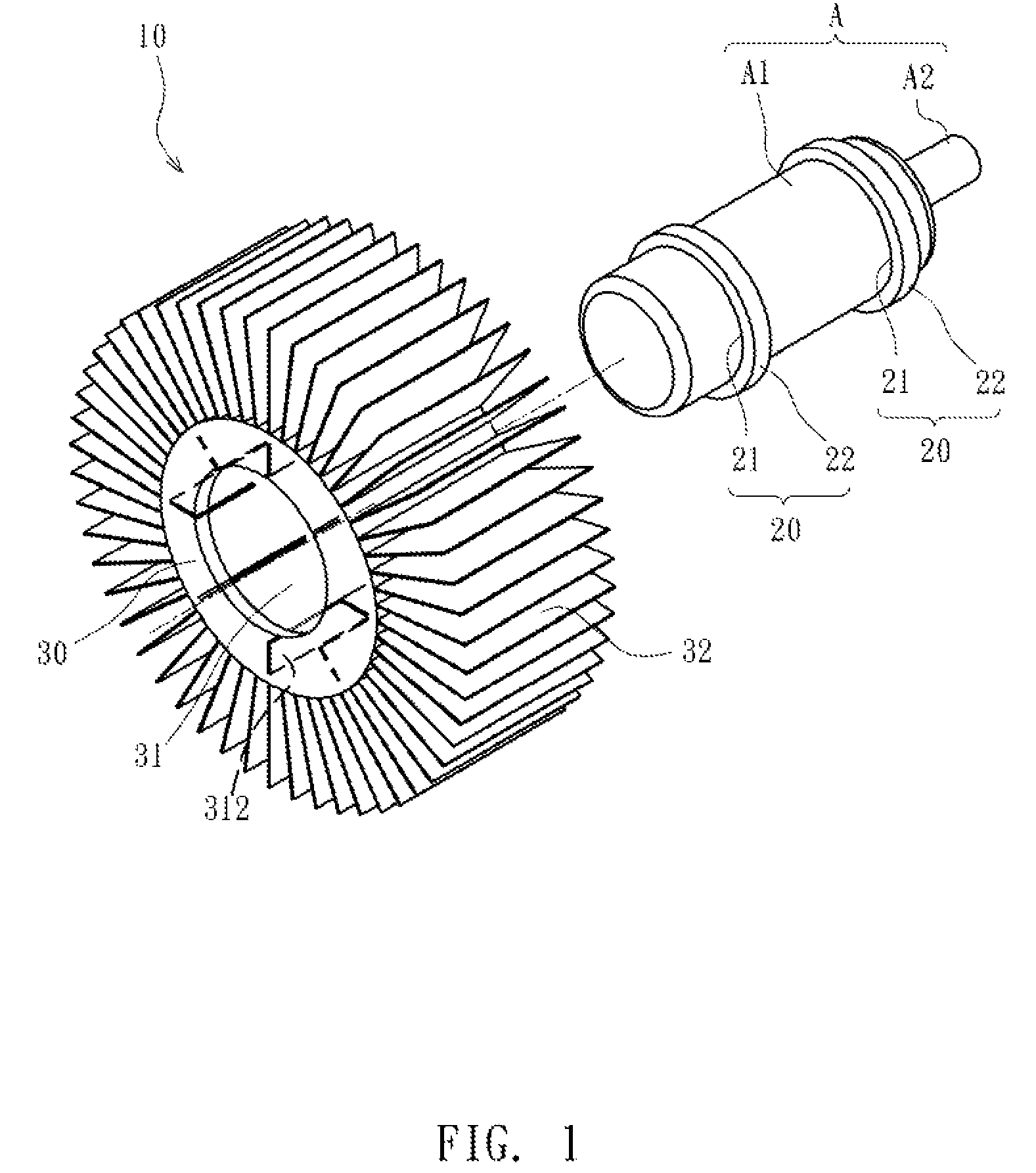 Heat dissipating device of an electromotor