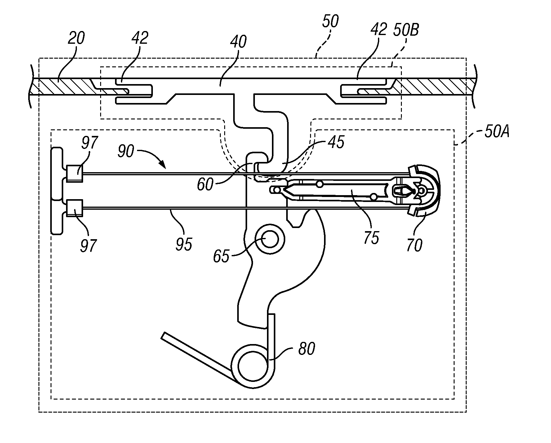 Self-aligning modular latch