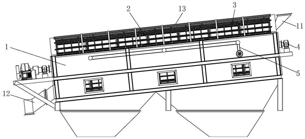 Fine sand roller screening machine and control system thereof