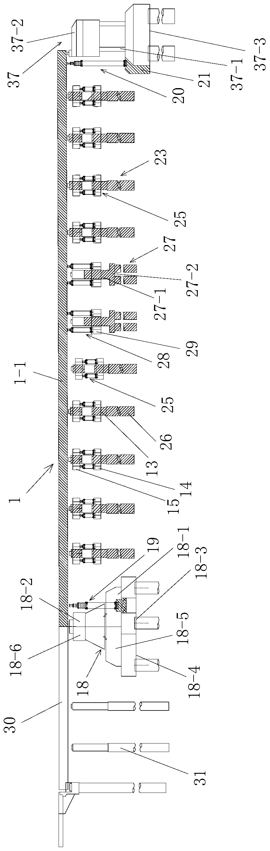 Large-span tie bar arch bridge approach bridge jacking system and jacking construction method