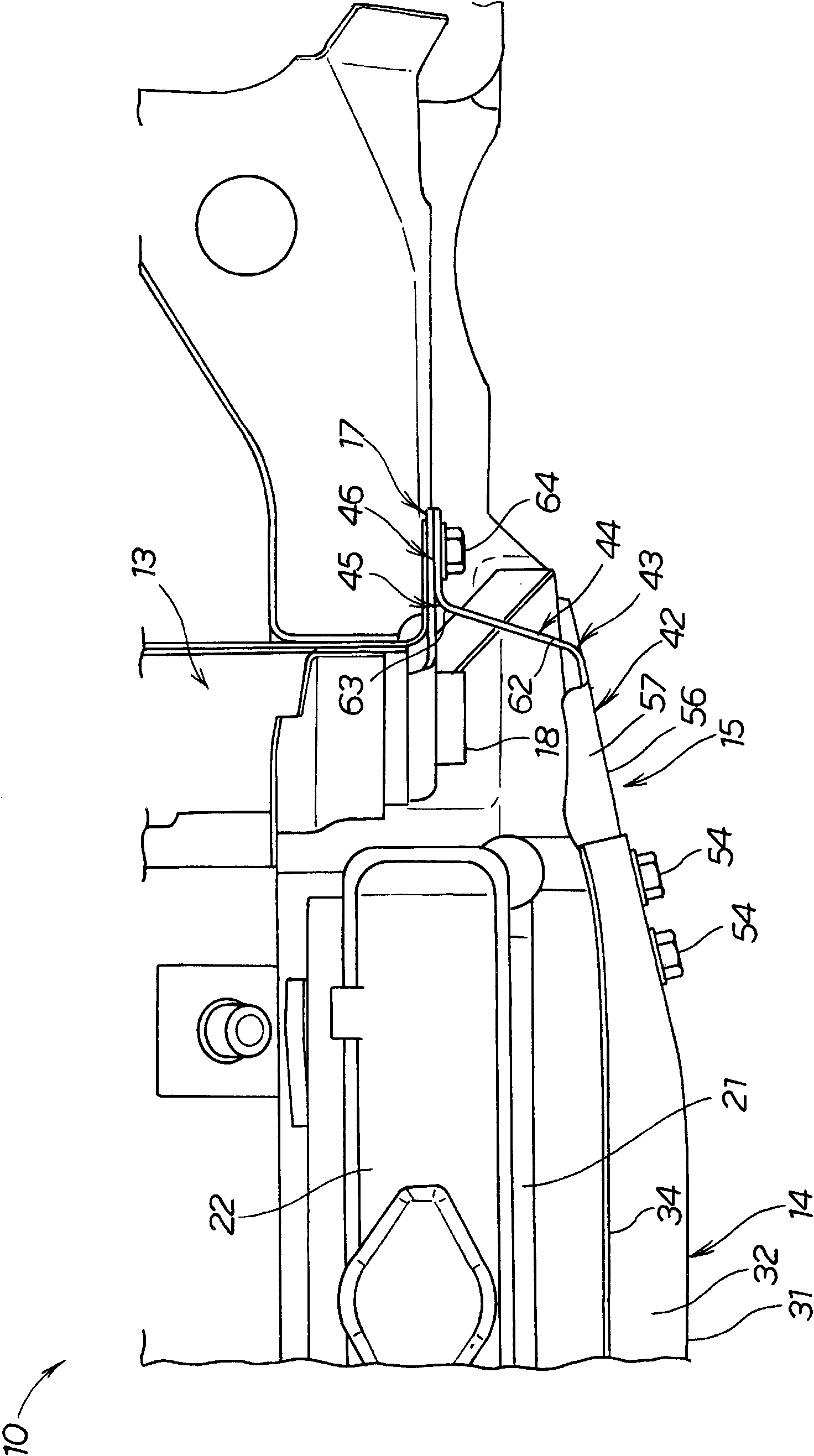 Automobile front body structure