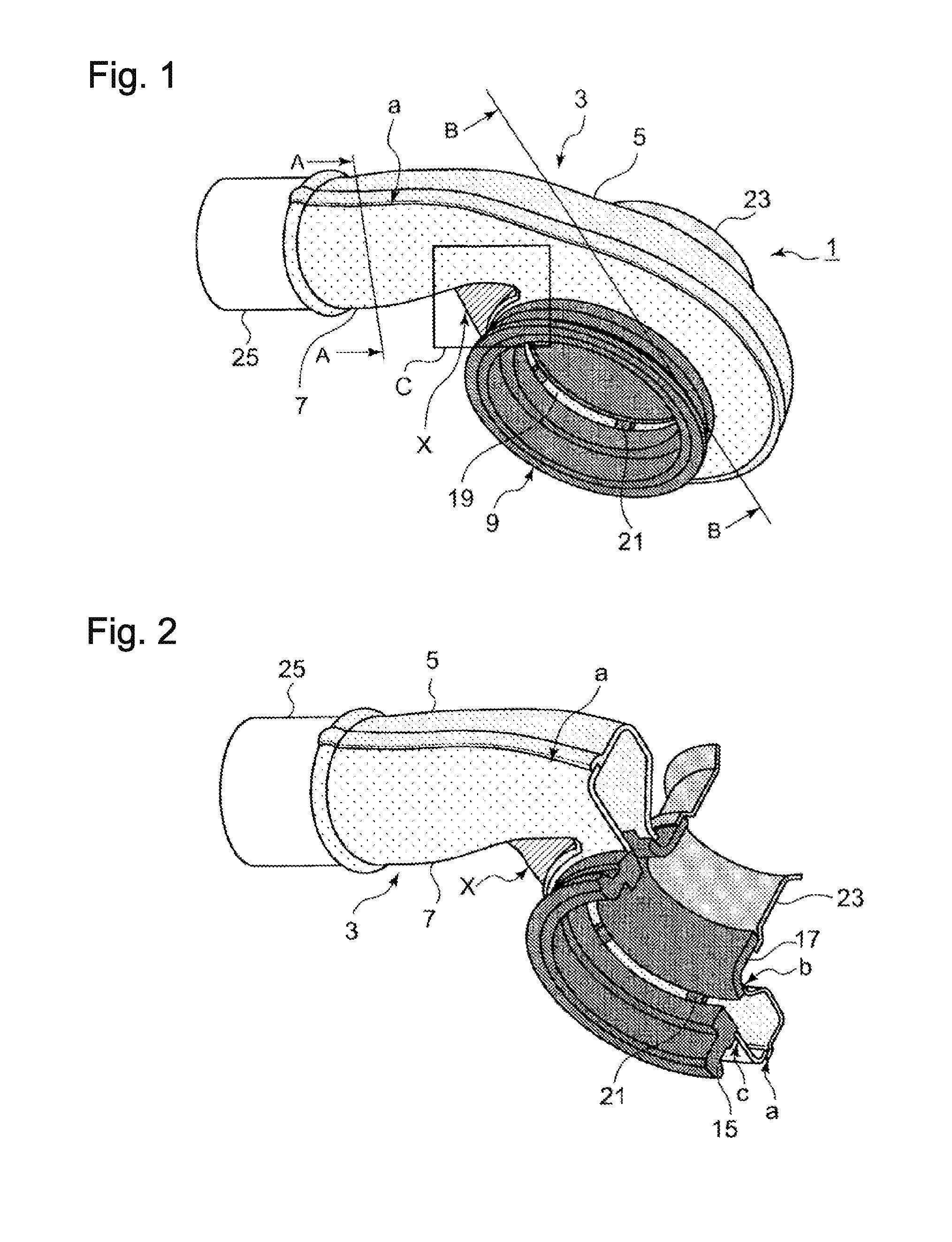 Turbine housing made of sheet metal