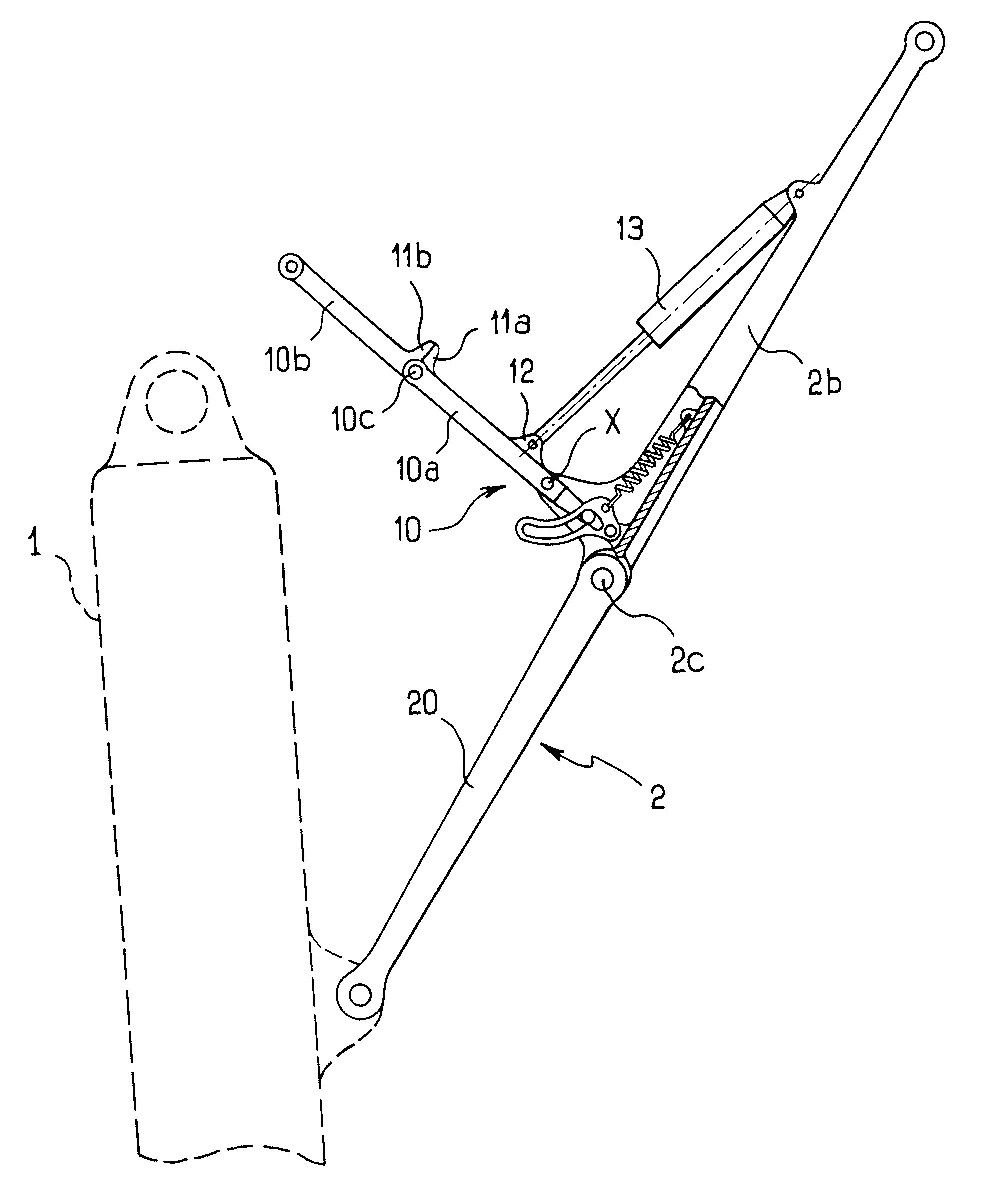 Brace-locking device for an aircraft undercarriage