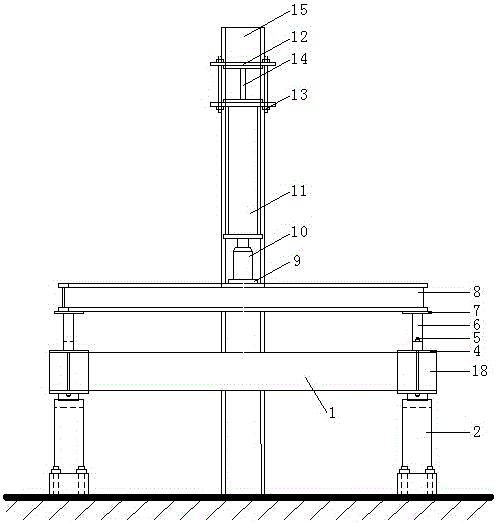 A component pure torsion test device and pure torsion test method