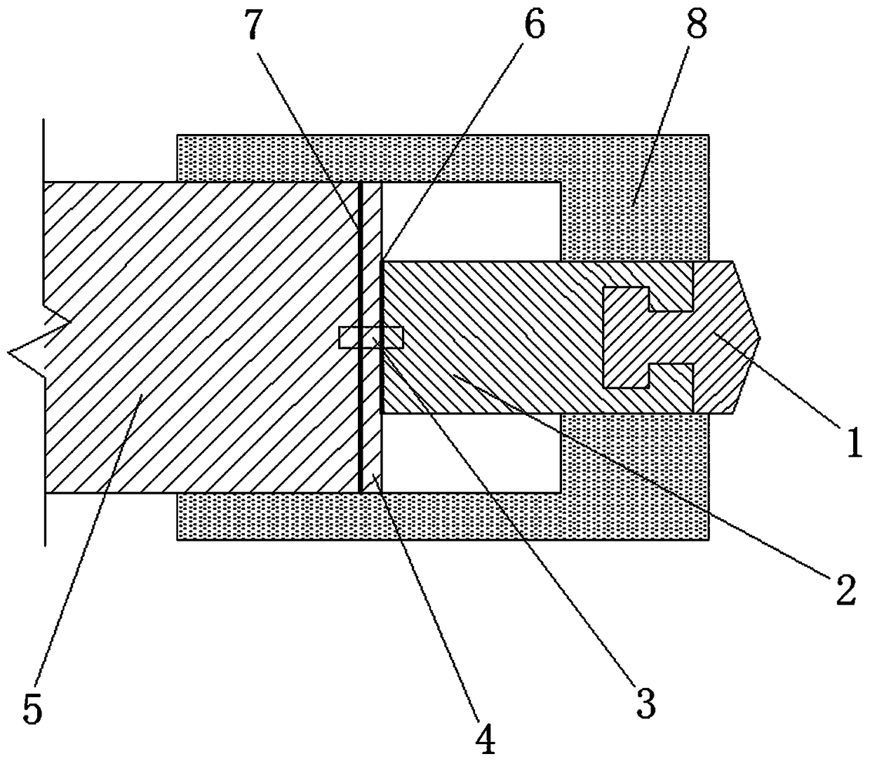 Variable pressing head dynamic pressing test device based on Hopkinson pressing rod system