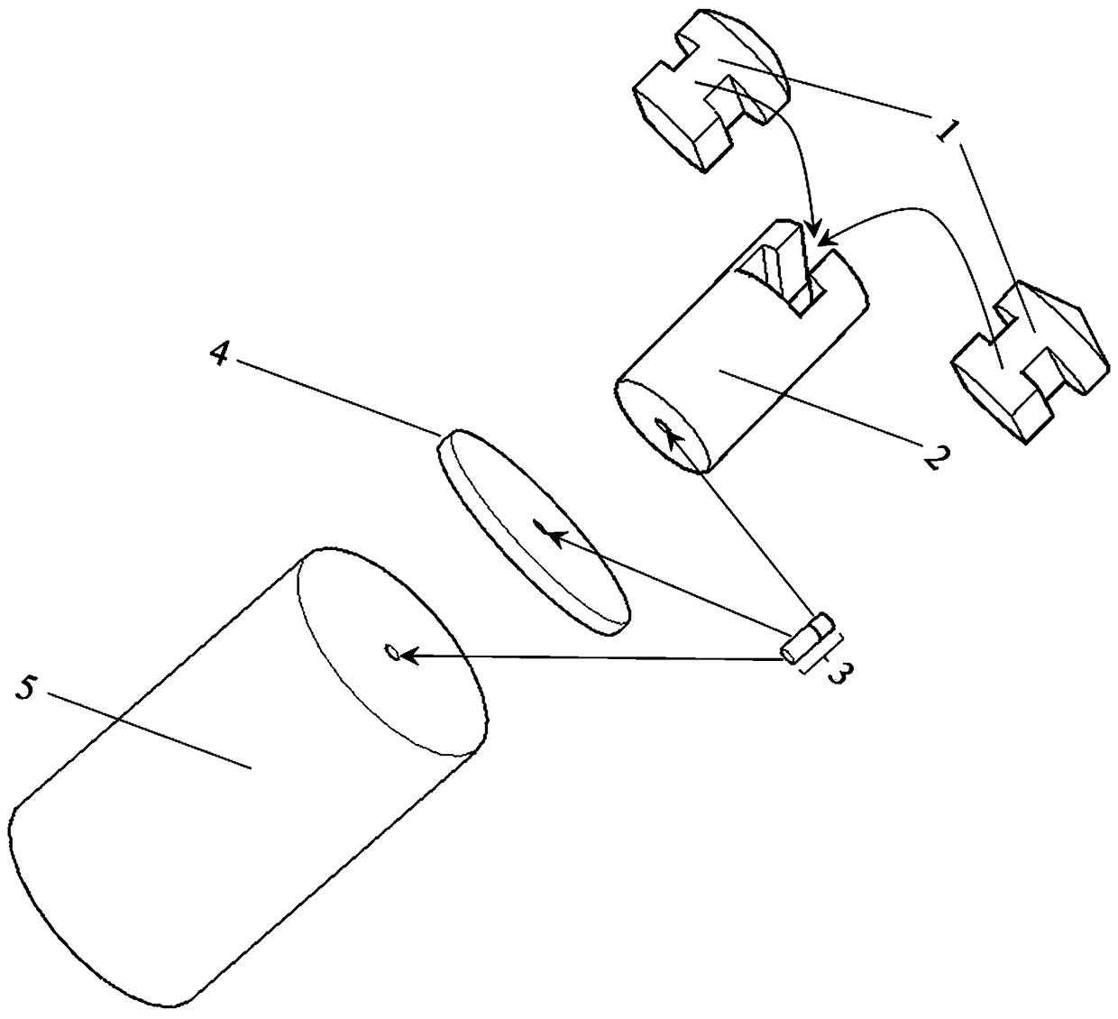 Variable pressing head dynamic pressing test device based on Hopkinson pressing rod system