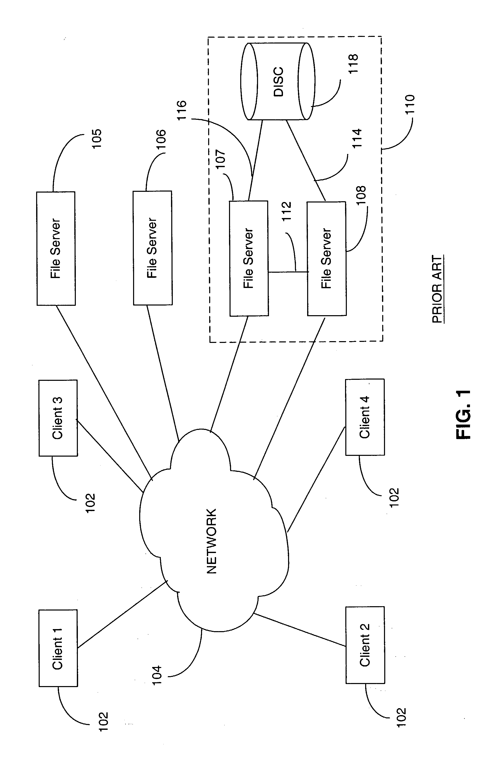 Directory aggregation for files distributed over a plurality of servers in a switched file system