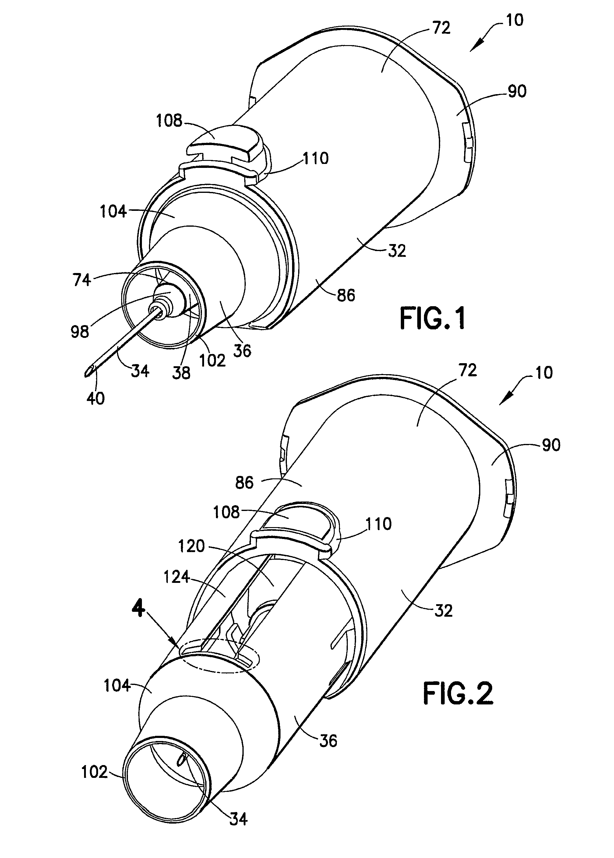 Safety blood collection assembly with indicator