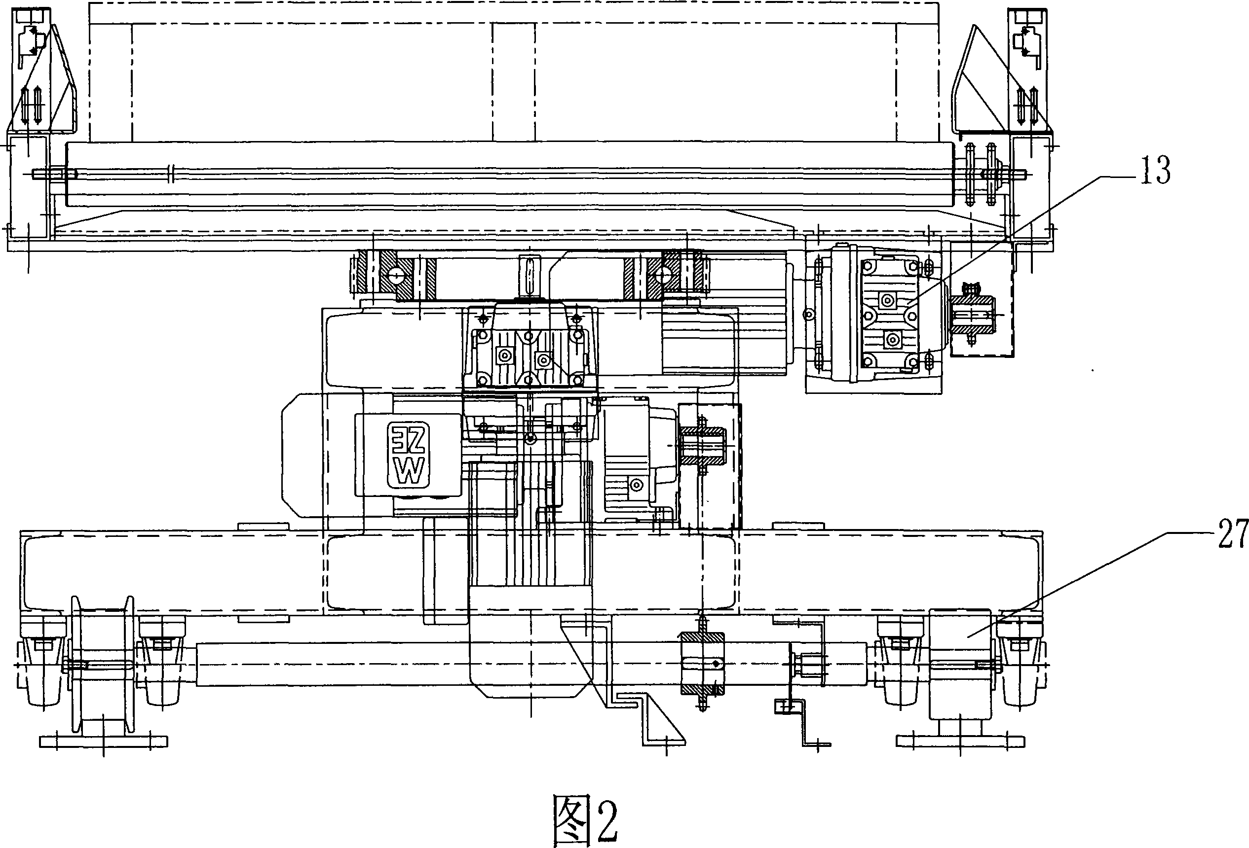 Rotary drum delivering platform vehicle