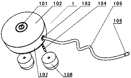 Ear-installed livestock body temperature compound detection device