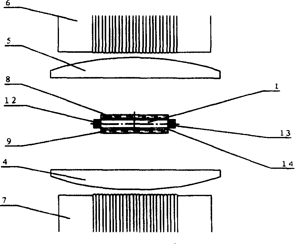 Lath laser for implementing Z shape light path by reflecting glass