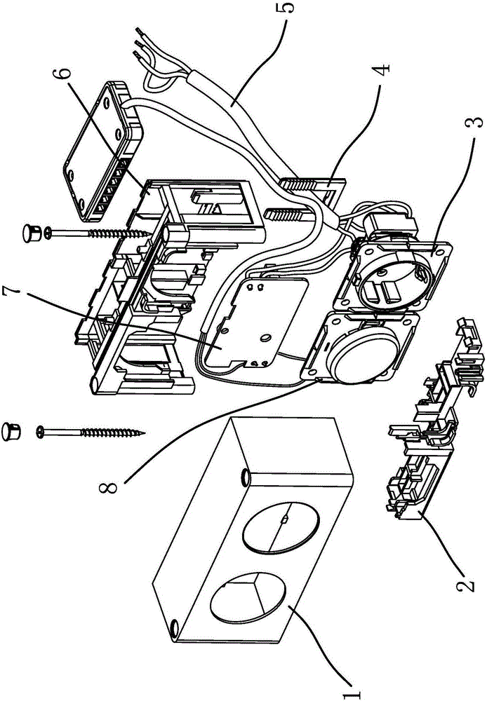 Buckling type LED drive power supply box and production method thereof