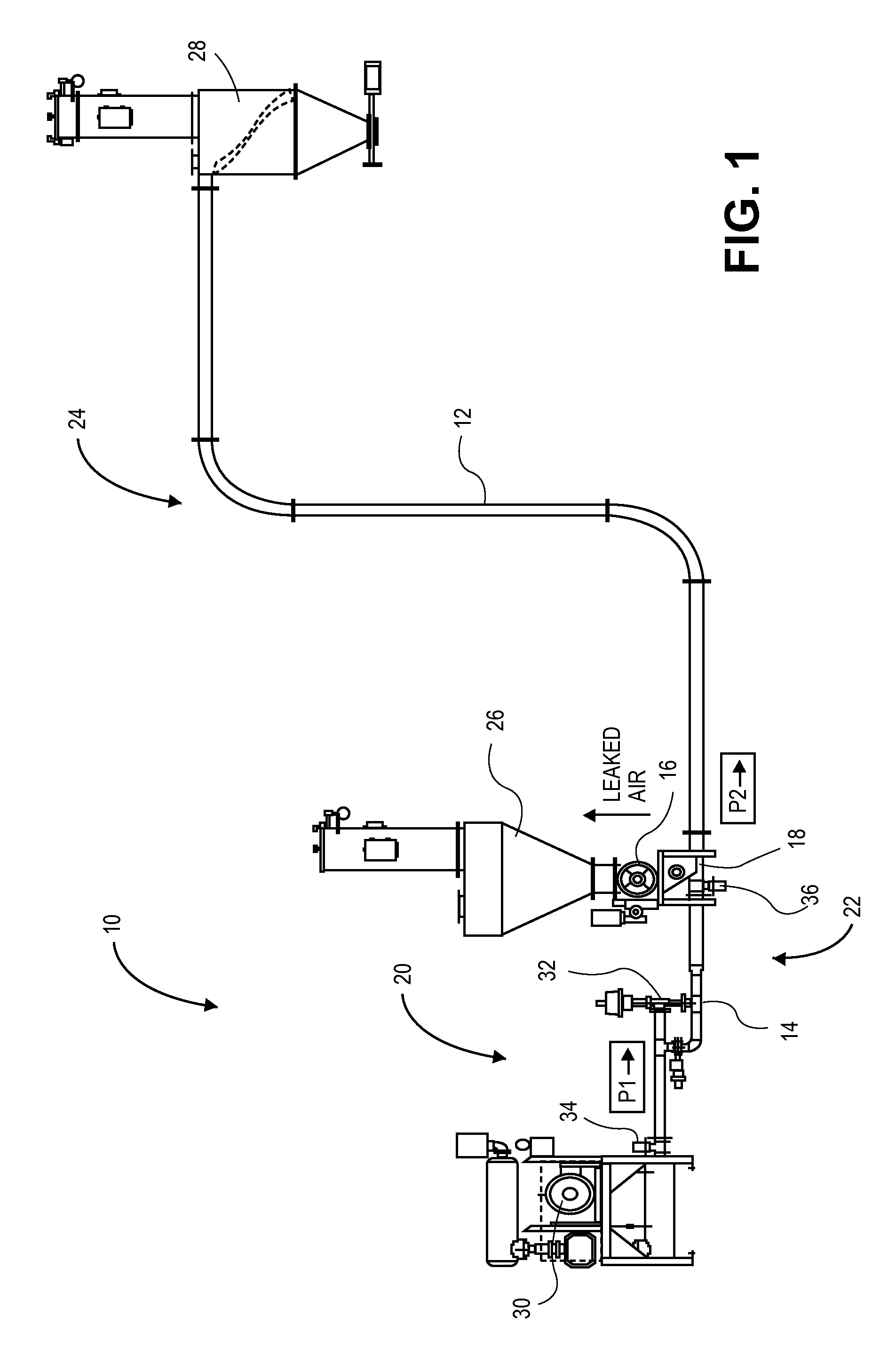 Low pressure continuous dense phase convey system using a non-critical air control system