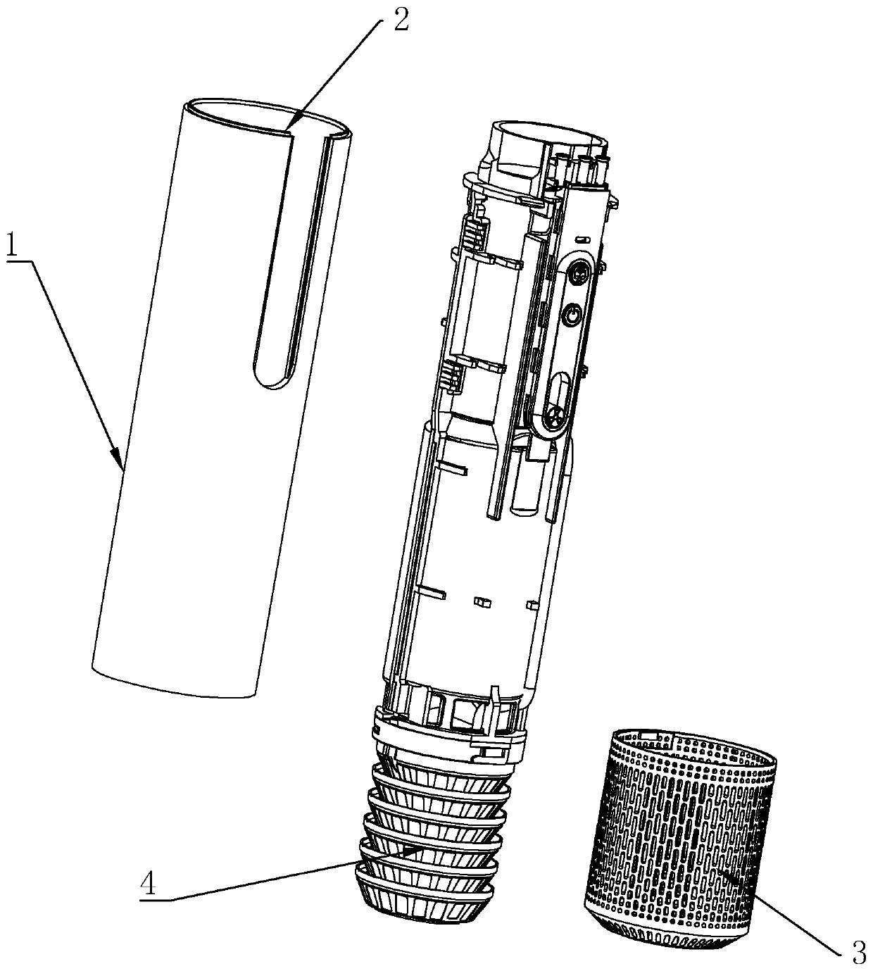 Silencing structure of air dryer and handle with silencing structure